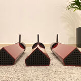 Tritico wall lamp Caltha designer Gianfranco Frattini lacquered in burgundy color, Italy 80's