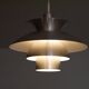 Danish pendant light in aluminum, 1970