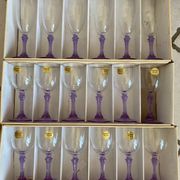 Lot de verres cristal Lilas vintage