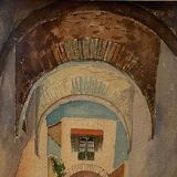 Orientalist painting watercolor tunisia north africa g-trombik 1939