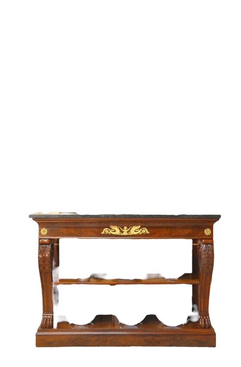 Mahogany console planter