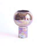 Metallic glaze ceramic vase, 1980s