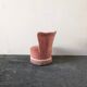 Pink velvet fireside chair