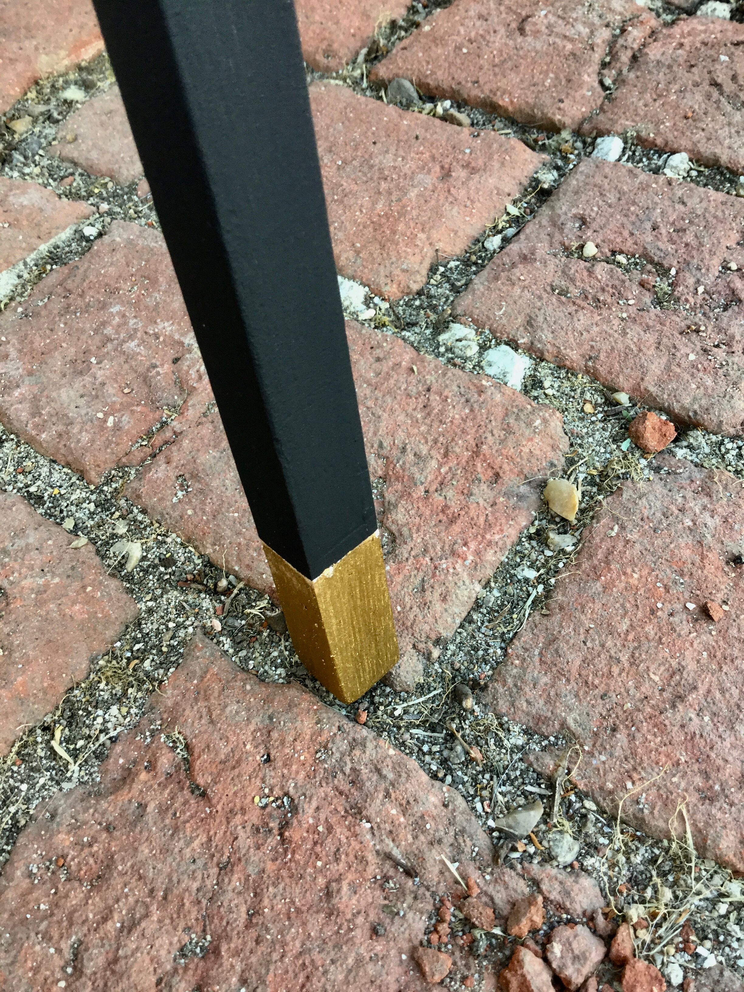 Renovated vintage selette in black