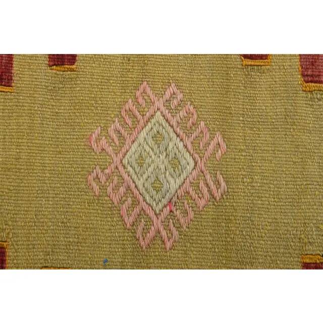 Vintage Turkish Hand-Knotted Wool Cotton Orange Runner Rug 60x217