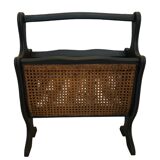 Pia wooden and cane magazine rack