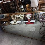 Venetian Mirror Art Deco brasserie bistro in eglomerized glass 204x105cm