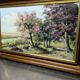 Landscape painting of flowering trees, Huguette Eichwald