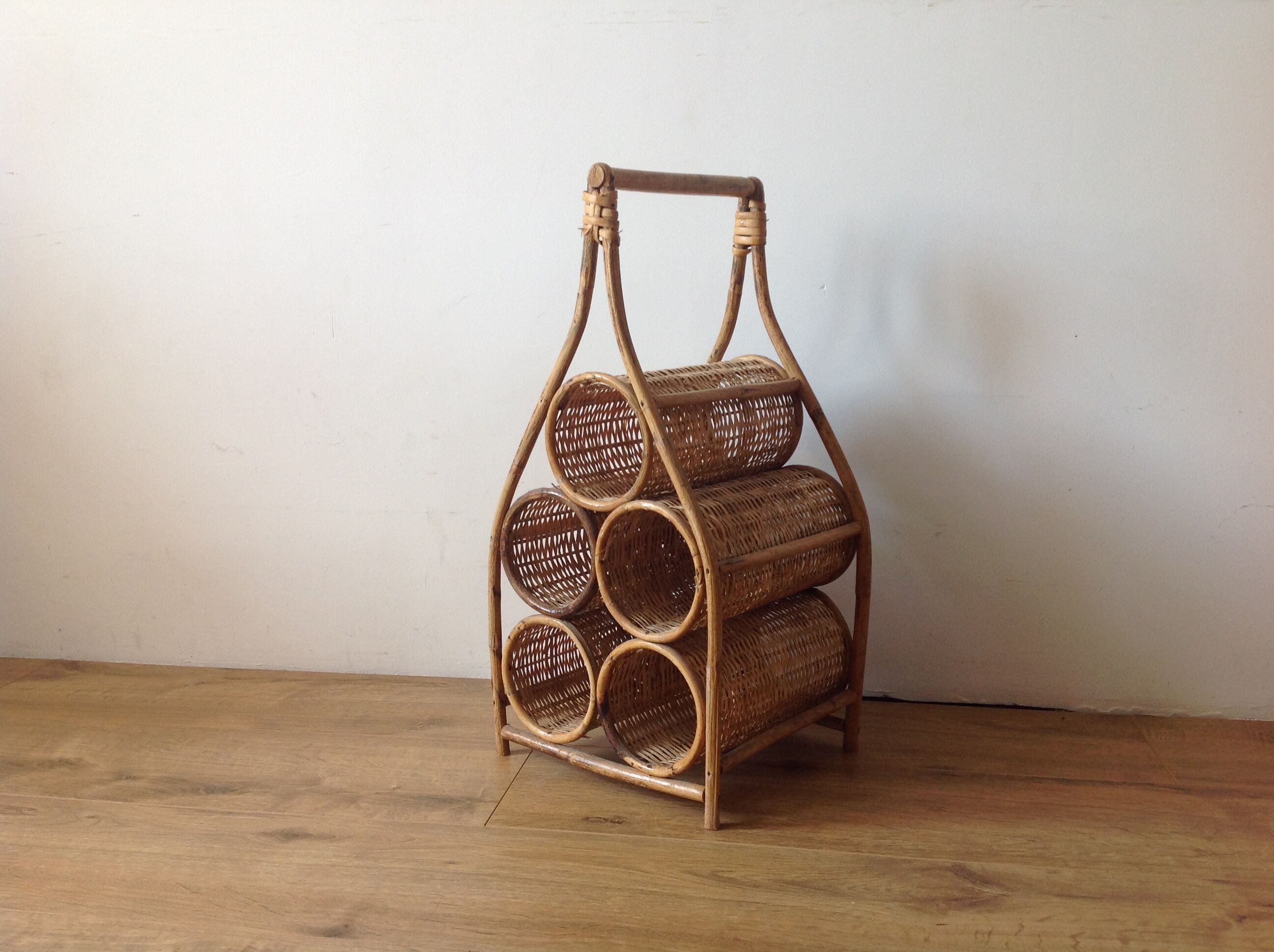 Rattan bottle locker