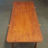 Vintage Scandinavian Style Coffee Table with Reversible Top in Teak and Formica, 1950s-1960s