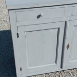 Parisian sideboard in oak and walnut 2 doors 2 drawers from the 20s