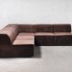 Vintage Modular Trio Sofa in Brown Teddy Upholstery from Cor, 1973, Set of 3