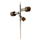 Lampadaire vintage marron et chrome Dijkstra Space Age