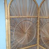 Vintage rattan screen