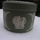 Boite a bijoux ancienne porcelaine wedgwood verte