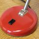 Carmine red saucer/UFO articulated years 50/60 desk lamp