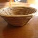 Bauhaus DLG rattan and brass bowl by Italian Gabriella Crespi