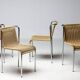 Gabriele Mucchi S5 Italian Modernity Dining Chairs with Chrome Tubular Frames and Rope Seats