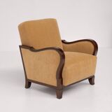 Paire de fauteuils club Art Déco, années 1940