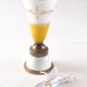Vintage yellow and gold glass lamp