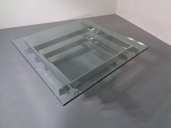 Sculptural Chrome Coffee Table by David Hicks, Italy, 1960s