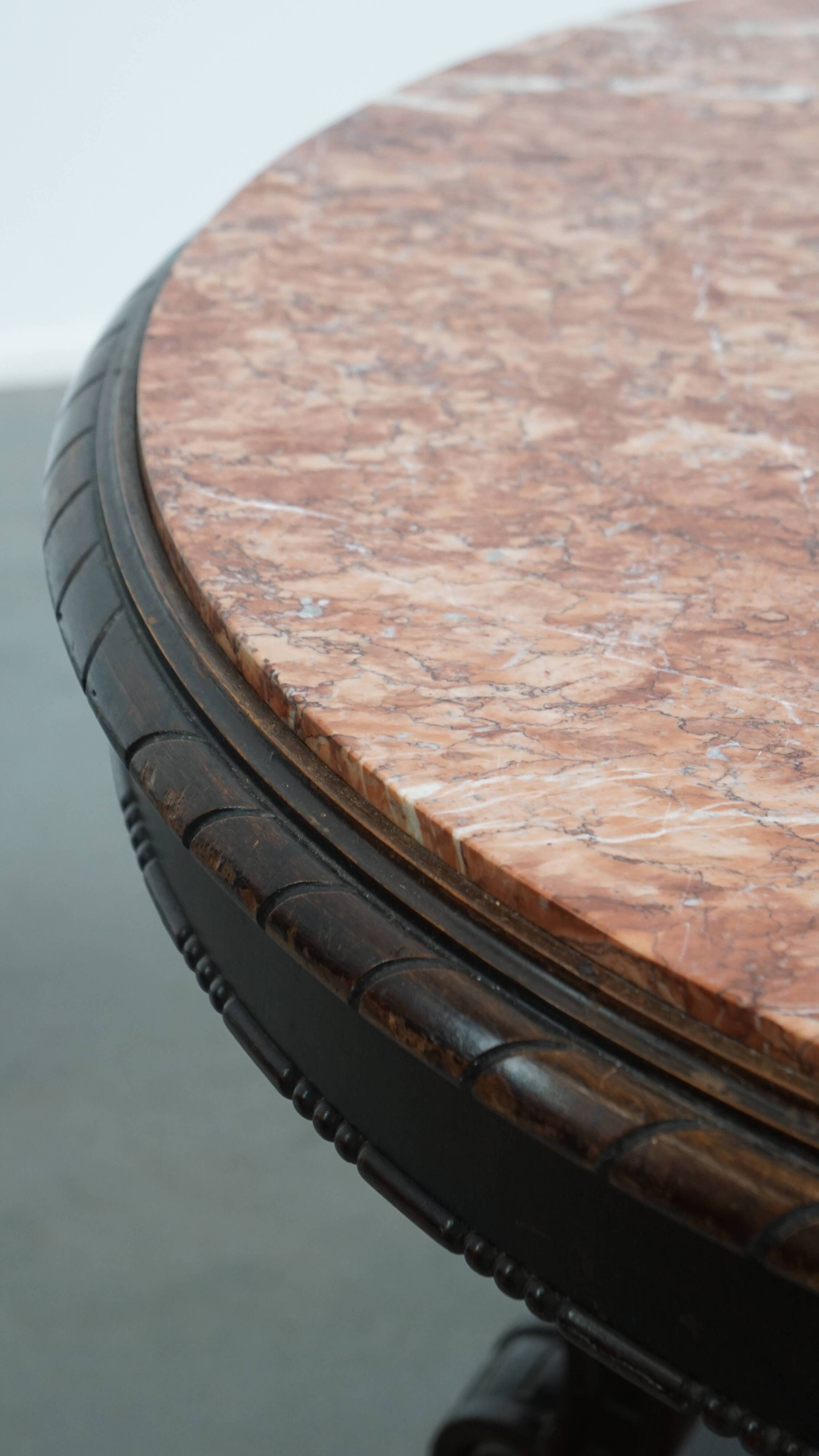 Antique French Side Table from the Early 1900s with a Marble Top