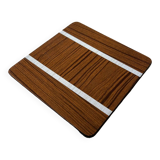 Formica wood and mother-of-pearl trivet