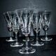 Lot de 6 verres à vin en cristal taillé style cerdagne - cristallerie lorraine lemberg? h13.5cm