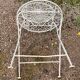 Foldable medallion garden chair from the 20th century in wrought iron with Heart motifs