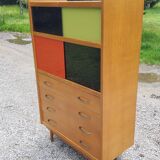 Window library of the 50s sliding windows polychrome 4 drawers
