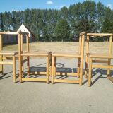Series of 4 chairs with new canning