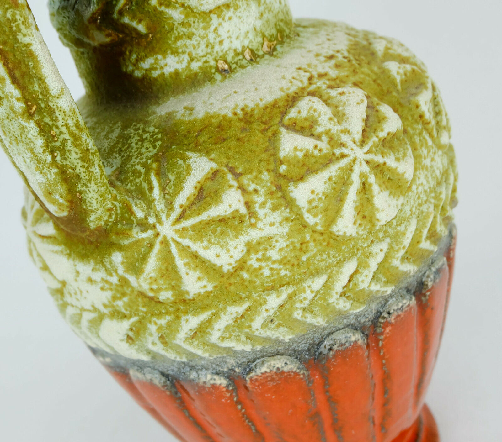 1960's vintage retro vase jug abstract pattern bay keramik wgp model 73 30