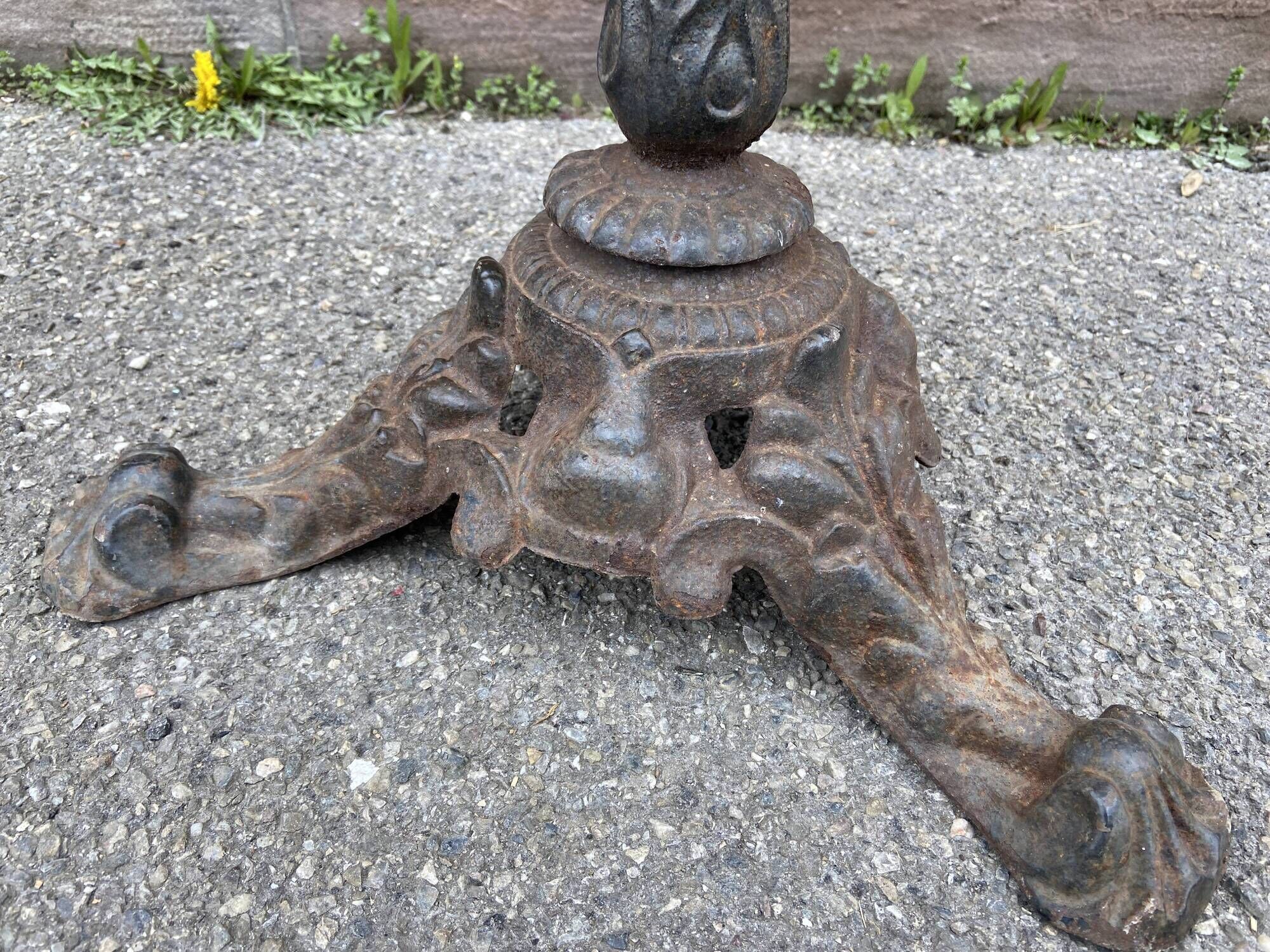 Metal terrace pedestal table garden bistro art deco paris, 60s
