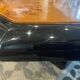 Table basse en loupe d’orme vintage 70s