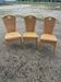 3 rattan and bamboo chairs