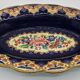 Oval dish in glazed earthenware by M. P. Chevallier, Manufacture des Émaux