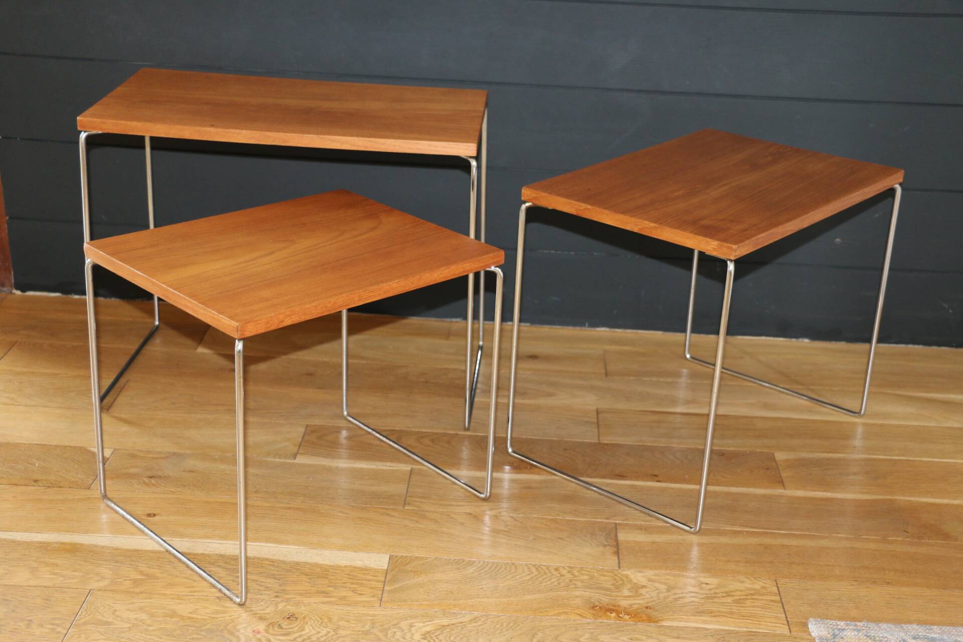 3 modernist nesting tables