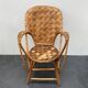 Set consisting of a table and three chairs made of chestnut slats from the 1950s/60s.