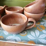 Ensemble de 6 tasses à café en grès