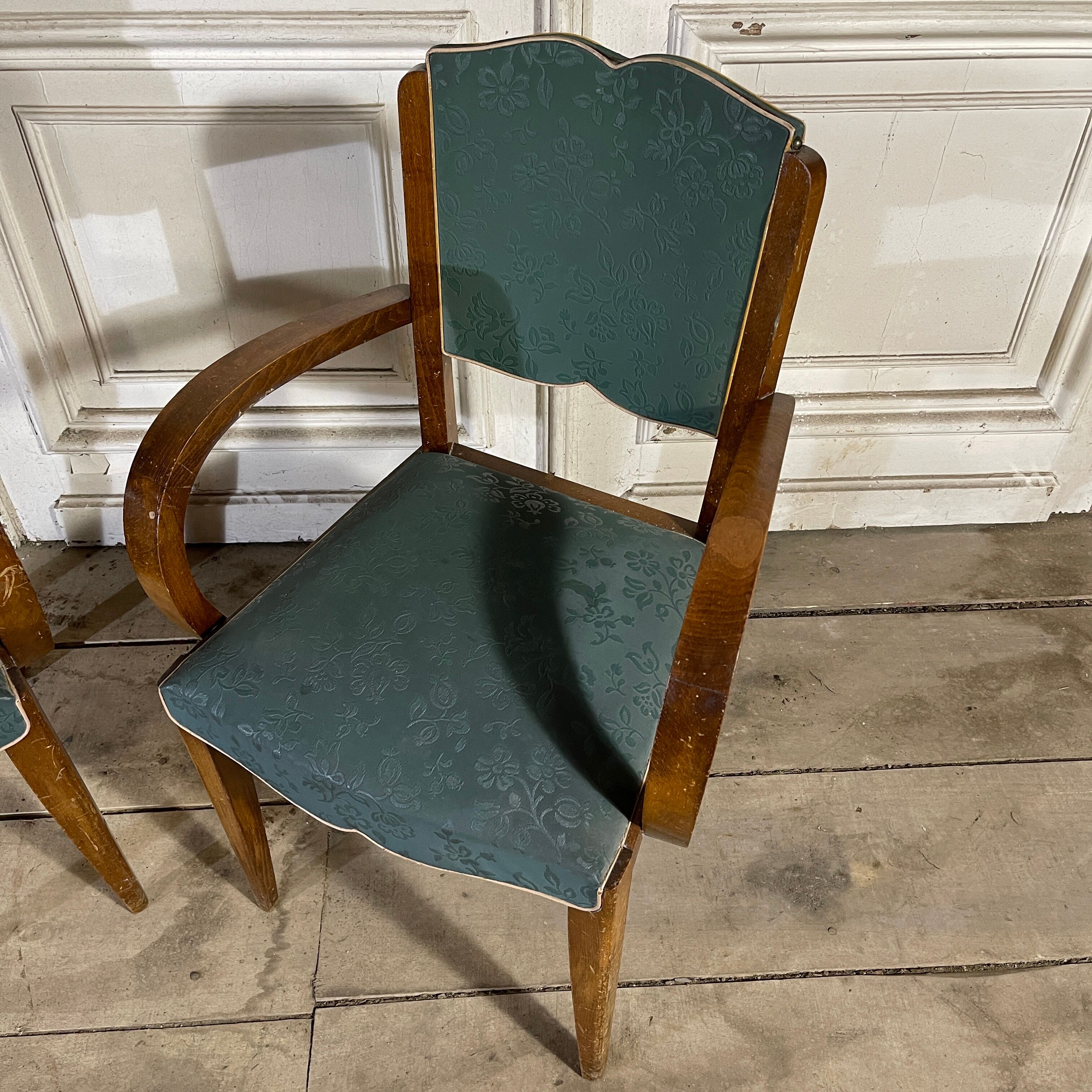 Pair armchair bridge moustache