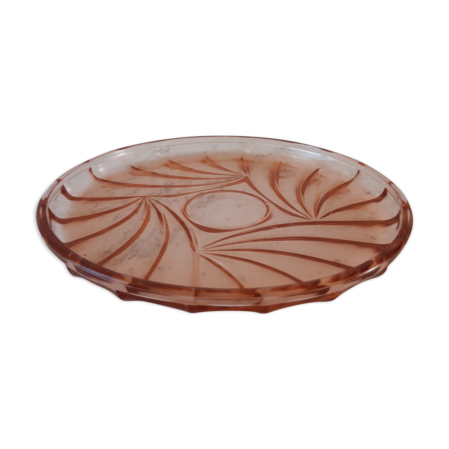 Pink art deco glass top 30s