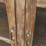 Glass sideboard in antique wood