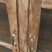 Glass sideboard in antique wood
