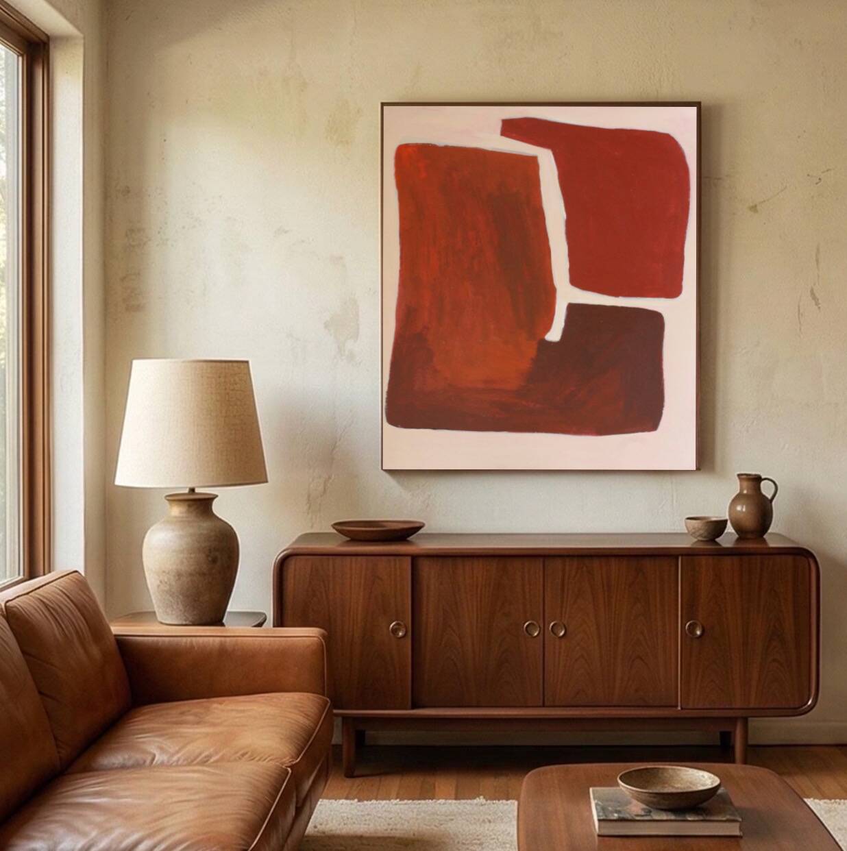 Peinture sur toile tendue "Soft Connection" 100x80cm