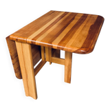 Drop-leaf table, Danish 1970s, solid pine