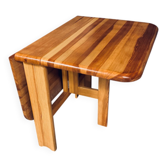 Drop-leaf table, Danish 1970s, solid pine