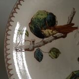 19th iron earth gateling plates, flowers and birds.