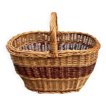 Panier en osier vintage