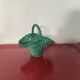 Green woven slip basket