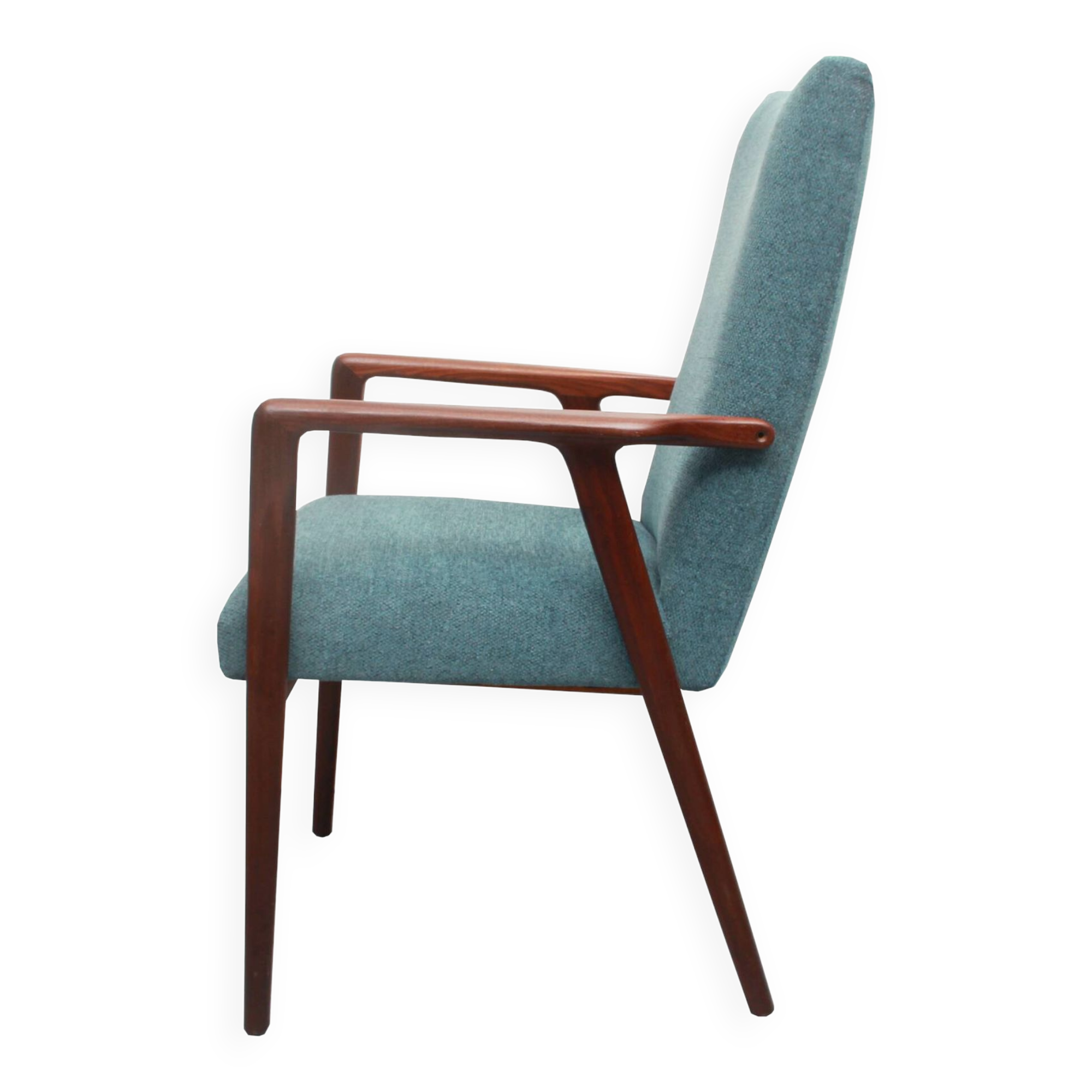 1960s armchair high back in teak, restored